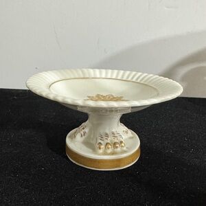 Vintage Goodfriend Fine Porcelain made in Spain. Pedestal trinket dish.